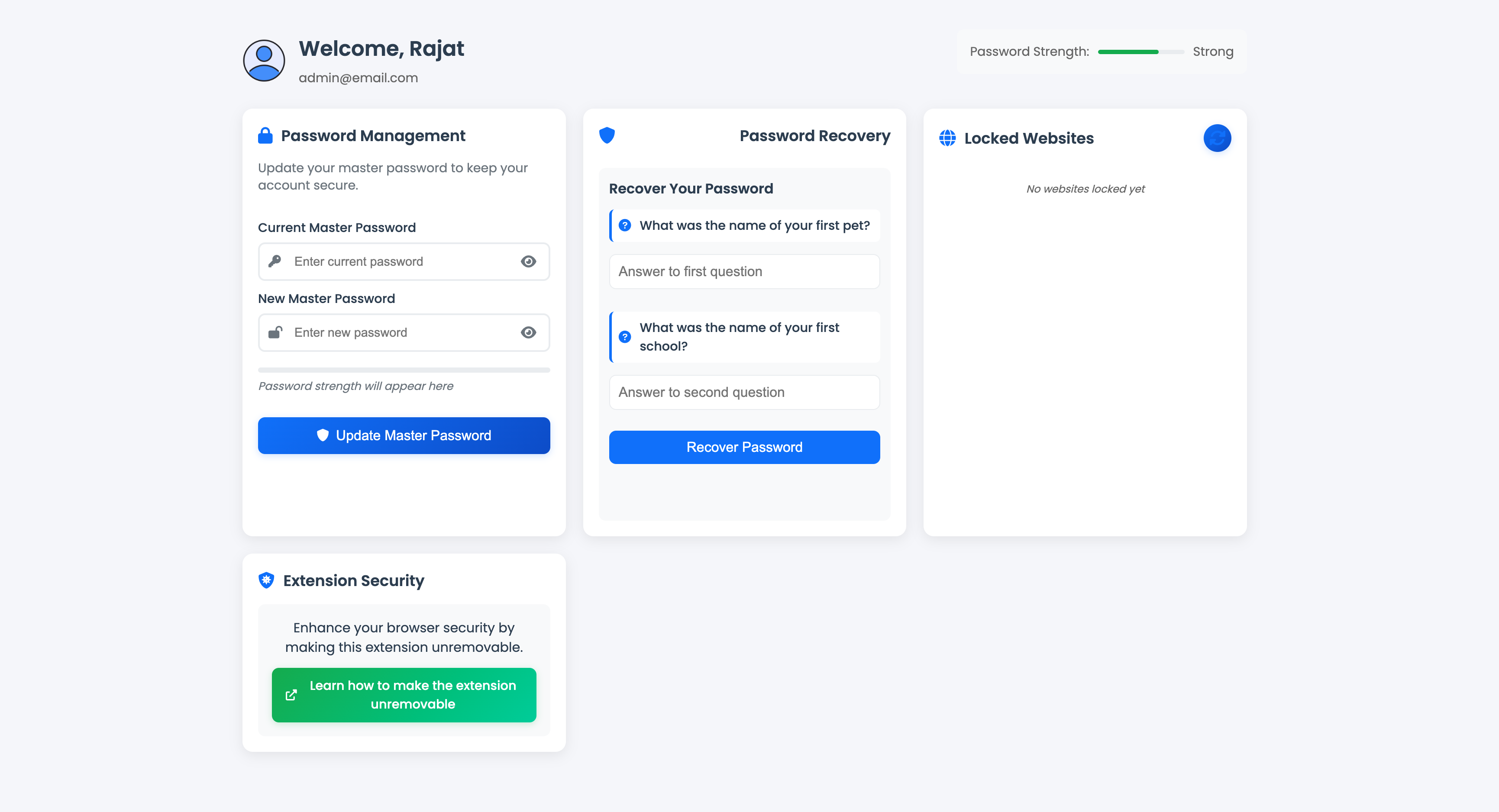 Svalinn Website Protection Extension